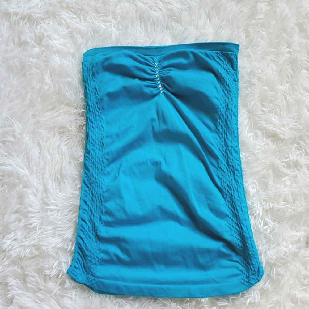 Wet seal teal strapless top with bedazzles! 💮